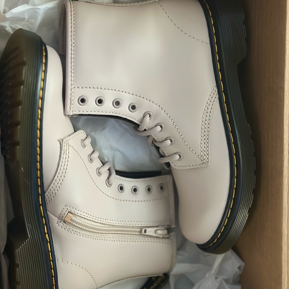 Dr. Martens Cream Leather Boots